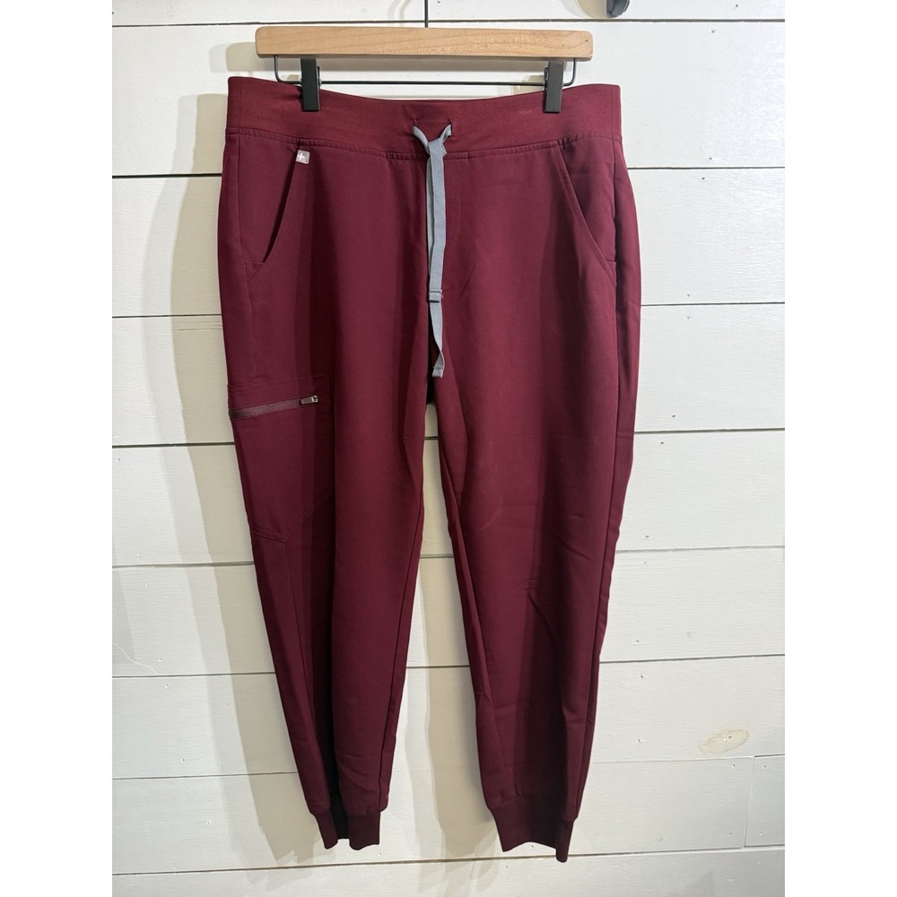 FIGS Zamora Burgundy Maroon Jogger Scrub Pants Womens Medium Petite Medical